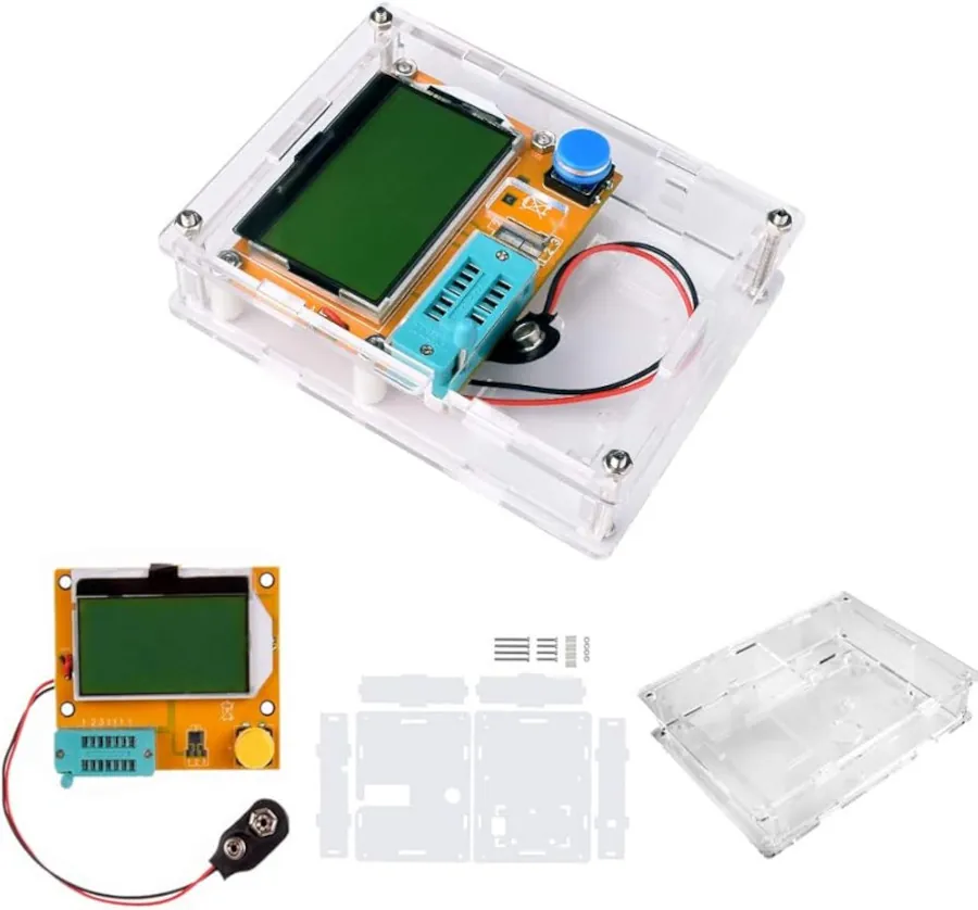 LCR-T4 Component Tester with Smart Case – Transistor, Capacitor, Diode Tester