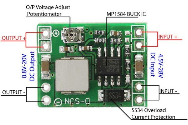 MP1584 3A Adjustable Step-Down Module