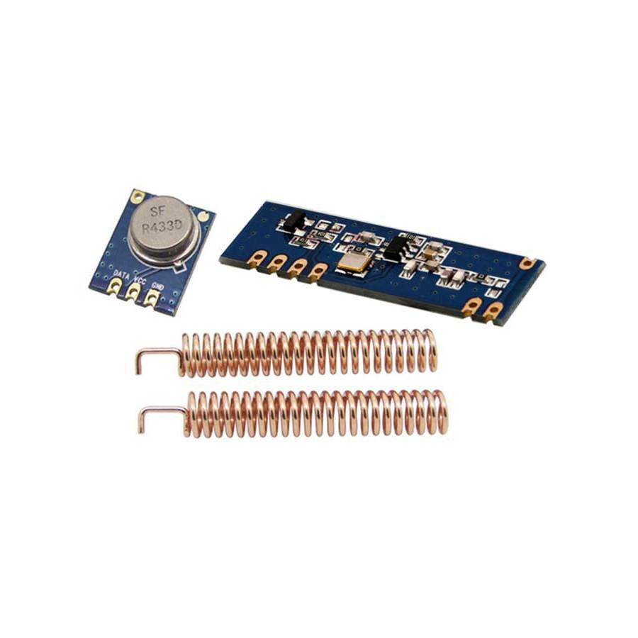 433MHz 100 Meters Wireless Module Kit ASK Transmitter STX882 + ASK Receiver SRX882 + 2Pcs Copper Spring Antenna