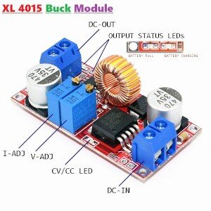 XL4015 5A Step-Down DC Module with CV/CC Control